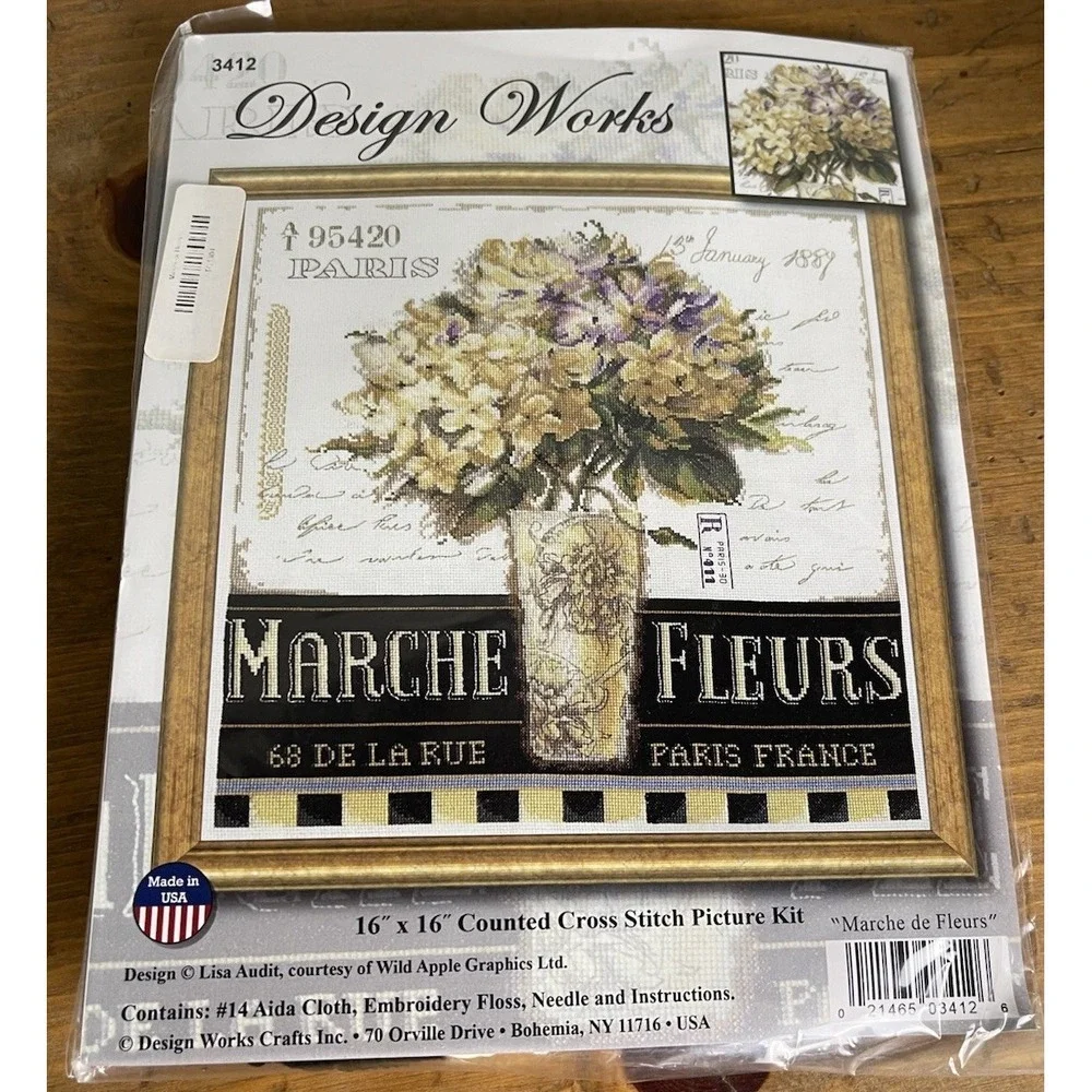 Paris  cross stitch kit New‎ Design Works 3412  16 X 16